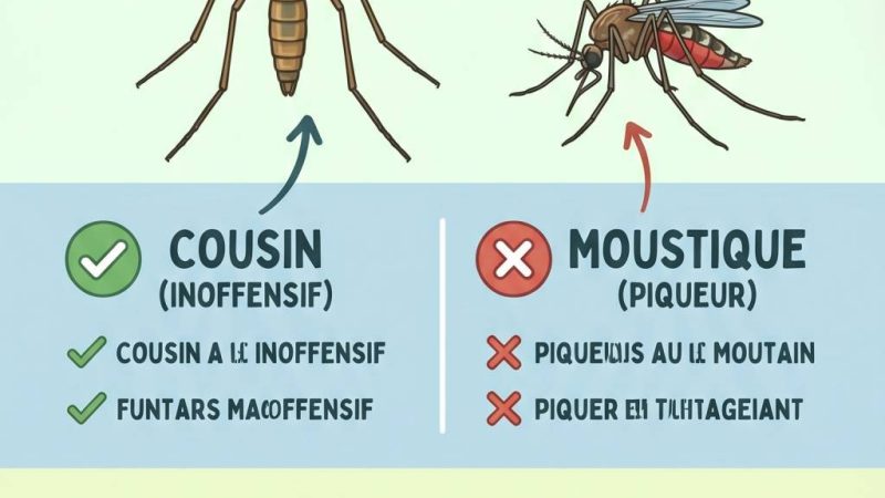 Gros moustique cousin : comment l’identifier et l’éloigner efficacement