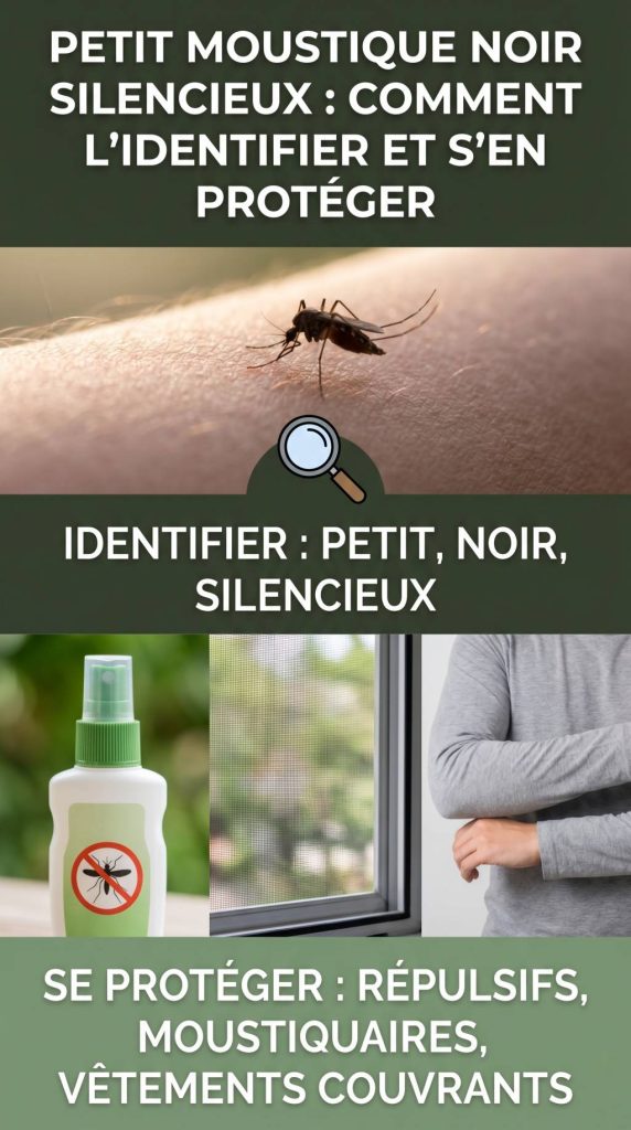 Petit moustique noir silencieux : comment l’identifier et s’en protéger