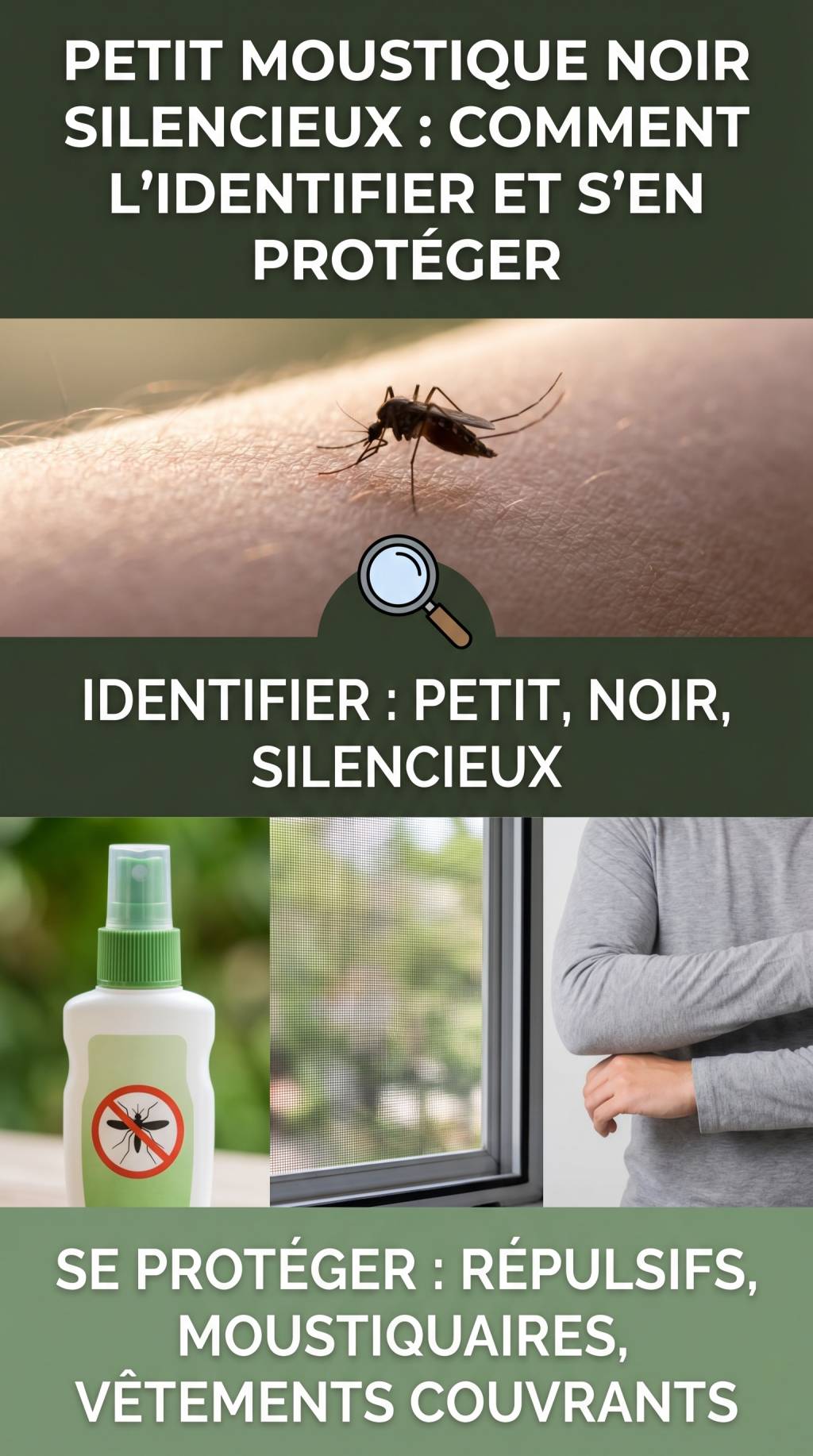 Petit moustique noir silencieux : comment l’identifier et s’en protéger