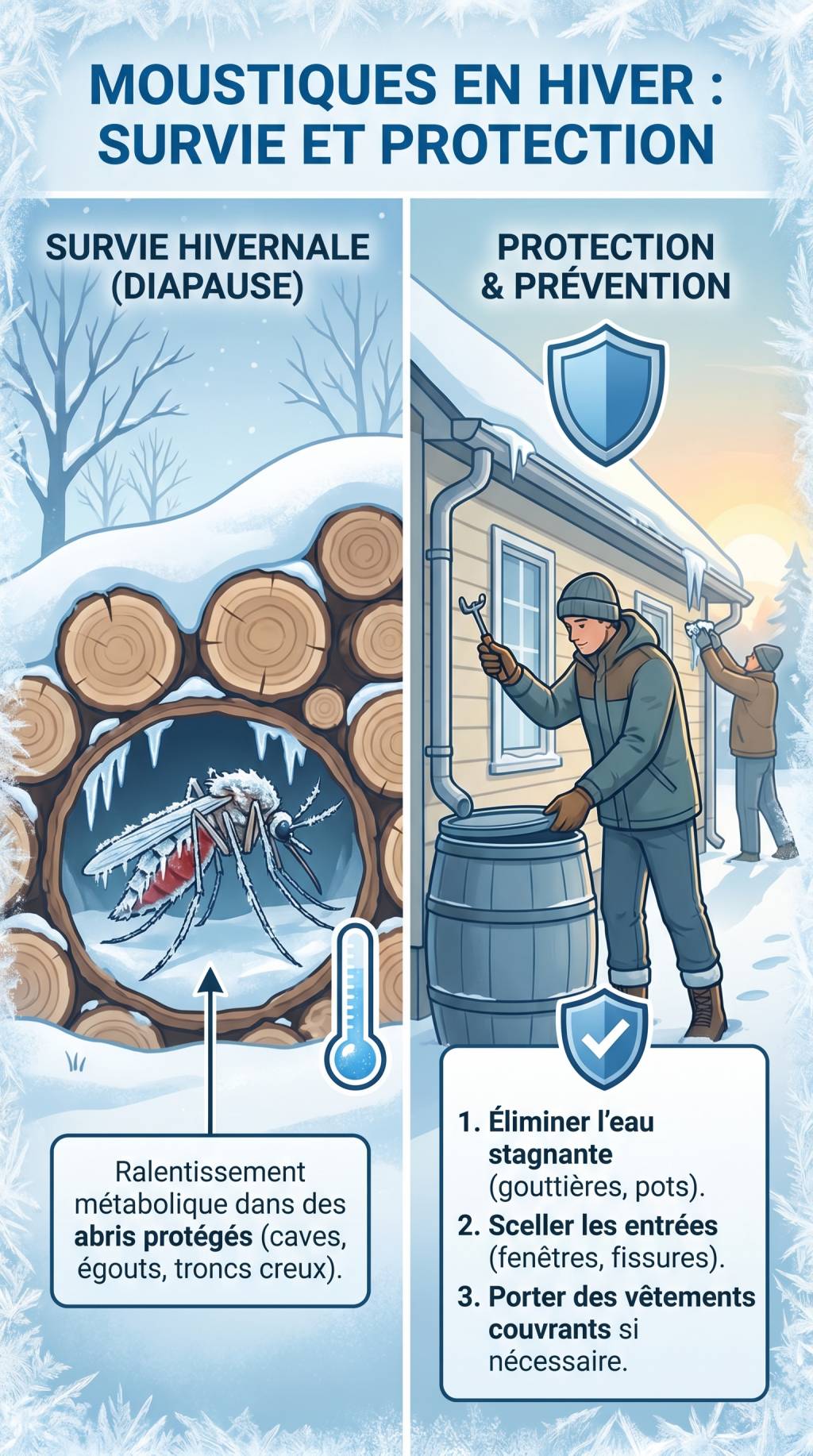 Moustique en hiver : comment survivent-ils et comment s’en protéger ?