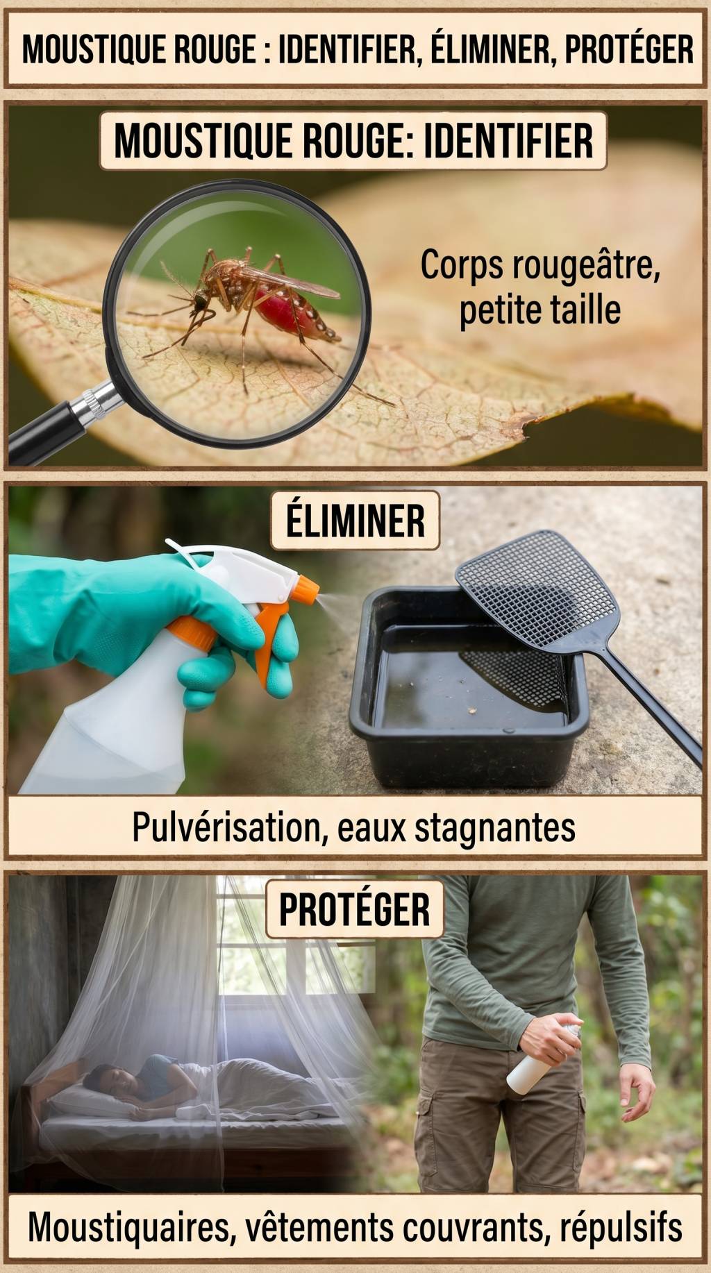 Moustique rouge : comment l’identifier, l’éliminer et s’en protéger
