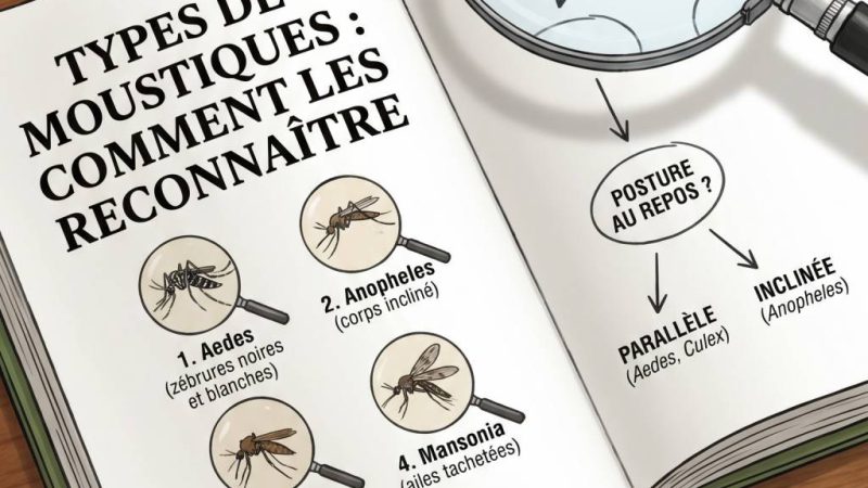 Types de moustiques : comment les reconnaître et les différencier