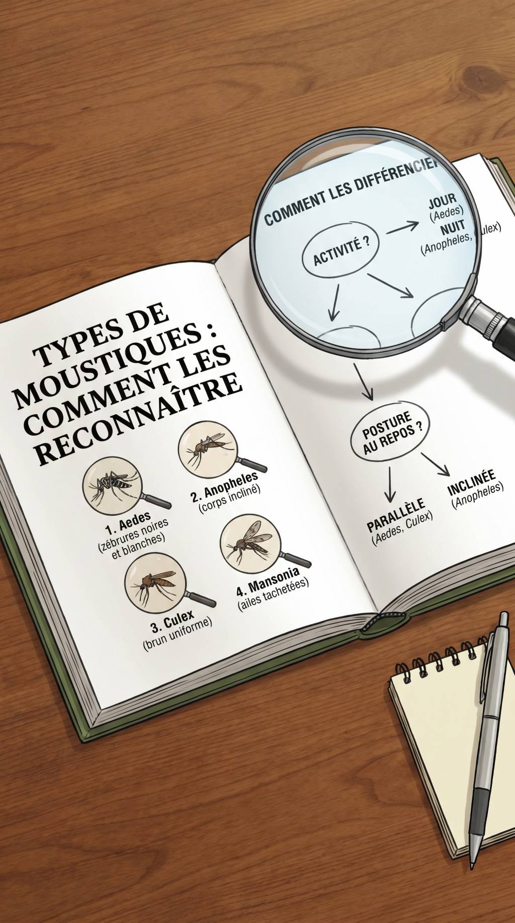 Types de moustiques : comment les reconnaître et les différencier